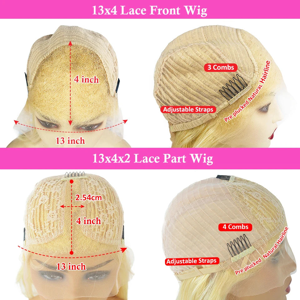 Edge Split Golden Head Dyed Brown Short Straight Hair Headgear