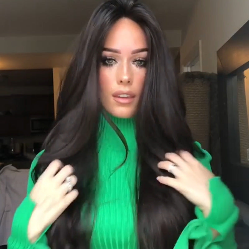 Half-length Long Curly Big Wavy Female Long Hair